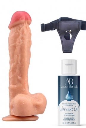 Belden Balamal Kayganlatrc Set Noctis 23cm Realistik Dildo No:22